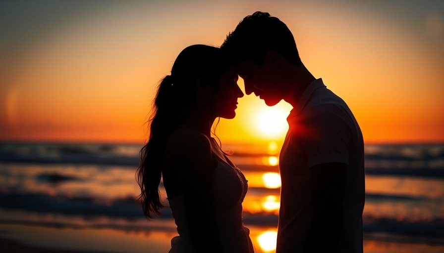 Silhouetted couple at sunset, exploring soul connection