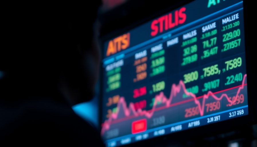 Person observing screen with market volatility strategies data in focus.