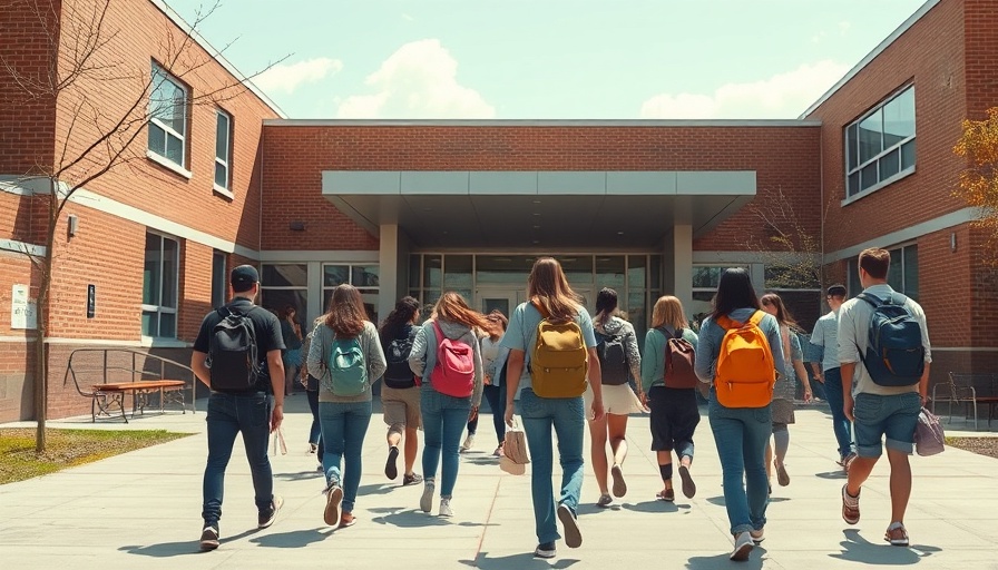 Students entering a high school amid vaccination concerns in Florida.