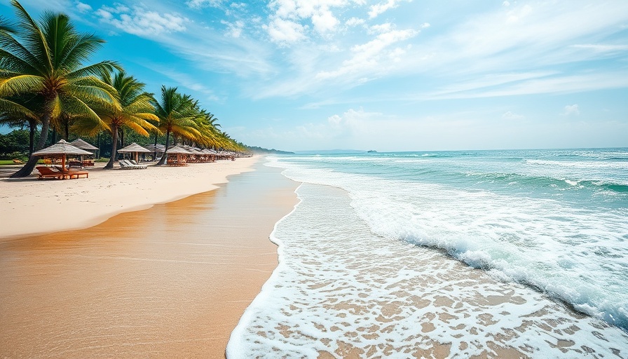 Serene tropical beach perfect for budget travel.