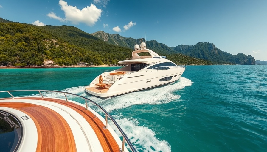 Luxurious yacht in scenic views of Crete's vibrant blue waters.