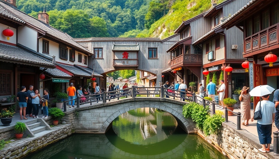 Scenic view of a traditional village in China, a top travel spot.