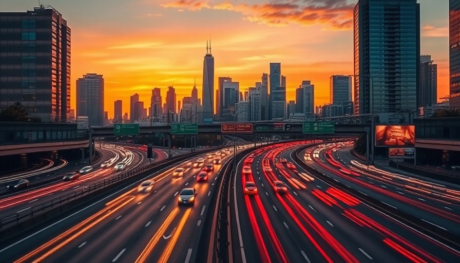 City highway with vibrant light trails at twilight, EPA deregulations impact.