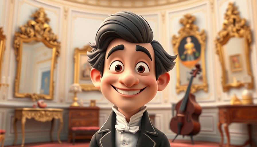 Cartoon of Jean-Joseph Mouret highlights the importance of music education for children.