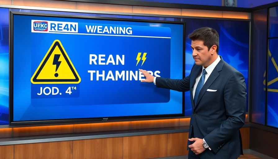 Florida Weather Updates: severe weather warning on TV.