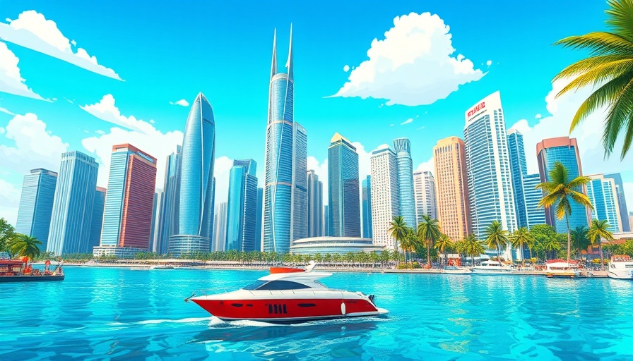 Stunning Florida beaches and cities with skyscrapers and boats.