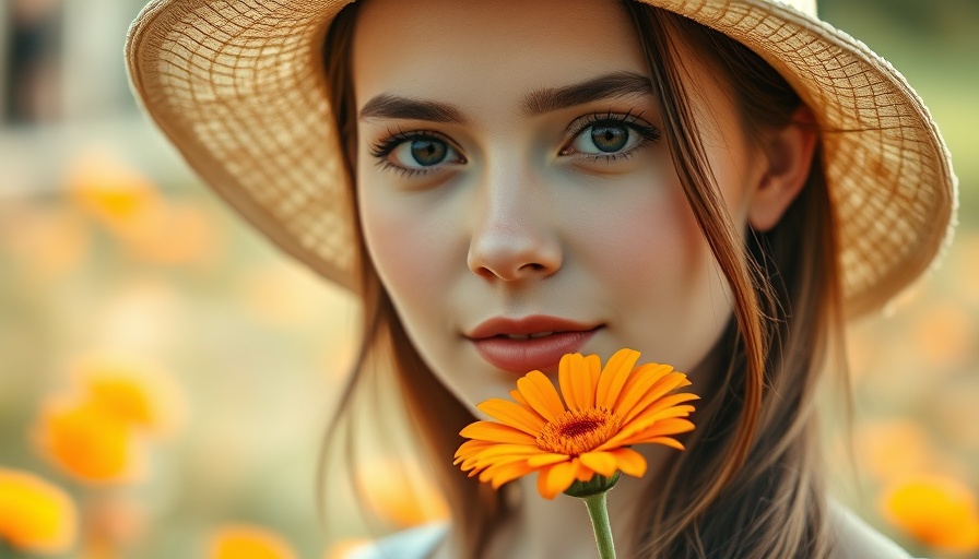 Woman holding Florida wildflower, ideal for starter garden.