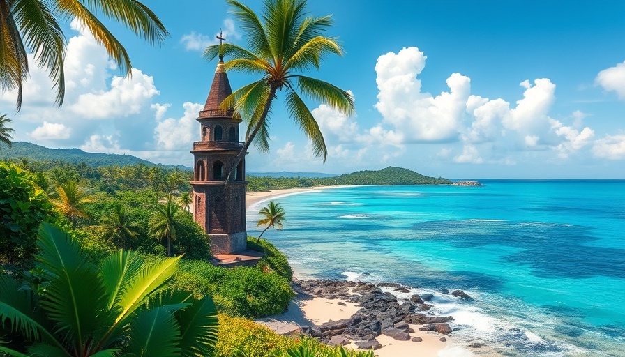 Vibrant 4K view of American tropical beach with clear skies.