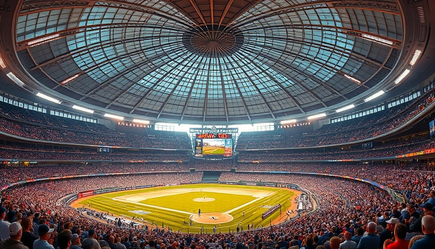 Orlando News features futuristic baseball stadium concept.