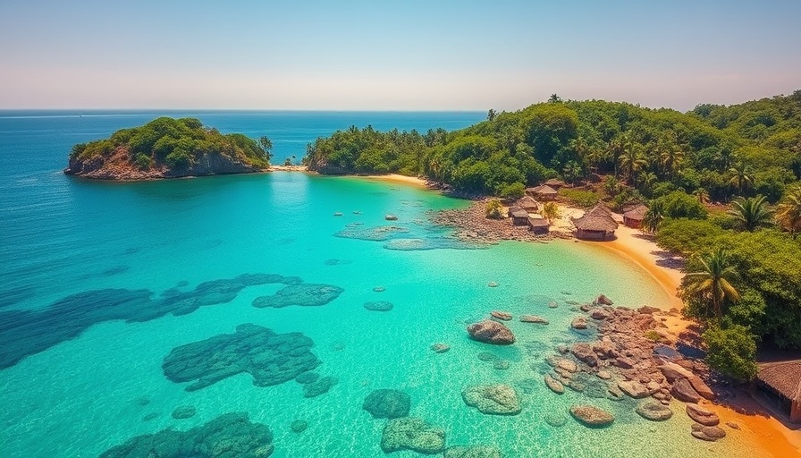 4K aerial footage of vibrant tropical beach in Tanzania.