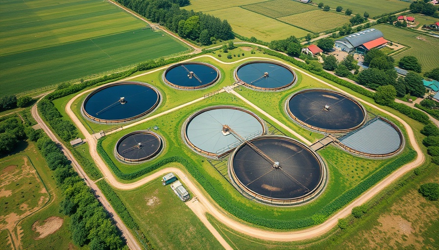 Aerial view of Winter Springs wastewater facilities, highlighting upgrade.
