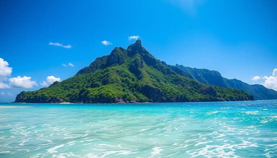 Stunning tropical island in Papua as a travel destination.