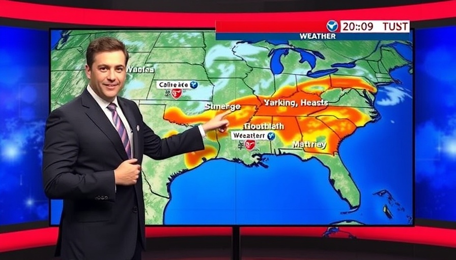 Orlando News weather forecast map with reporter