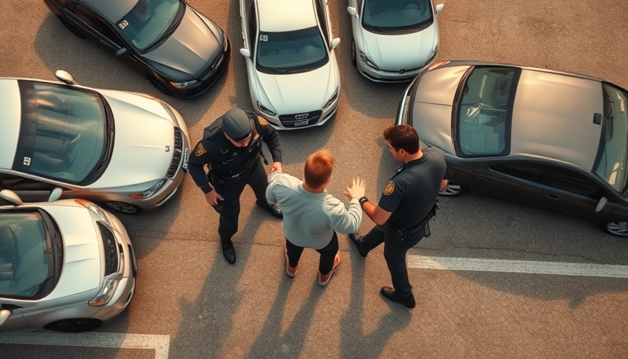Bank Jugging Scam suspects arrested in a parking lot by police.
