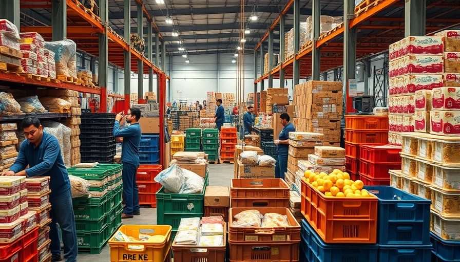 Federal Funding Cuts Food Security Central Florida: warehouse workers handling food supplies.