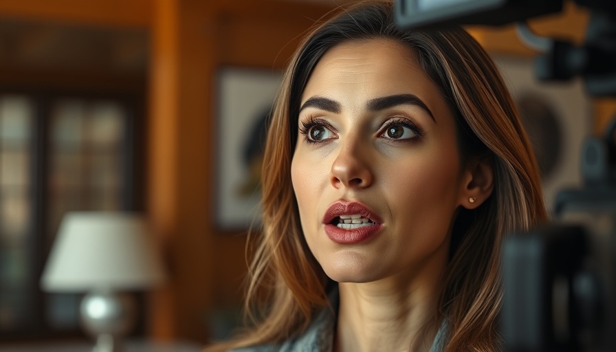 Confident woman discussing alcohol and libido on camera.