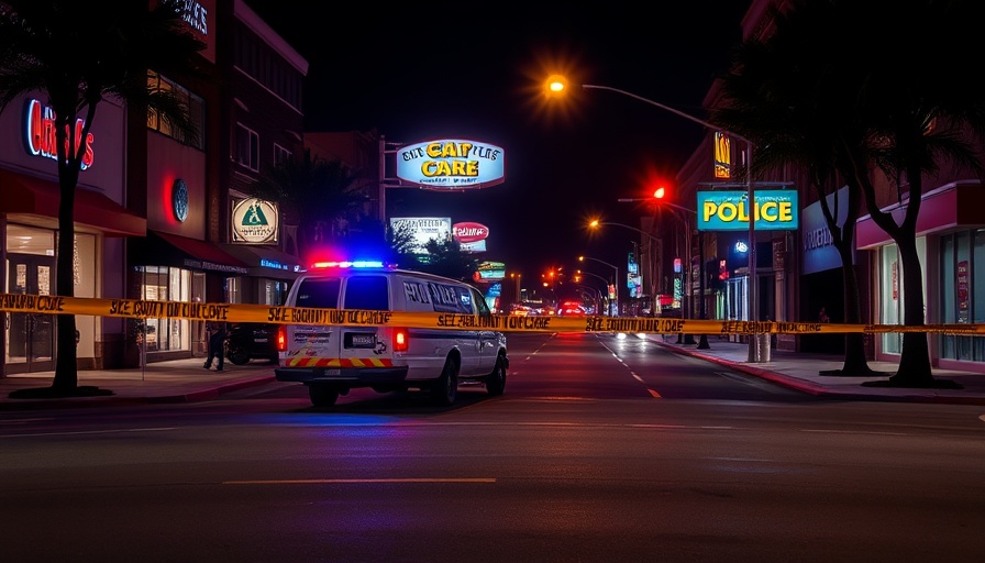 Orlando news image of a nighttime police crime scene with van and caution tape.
