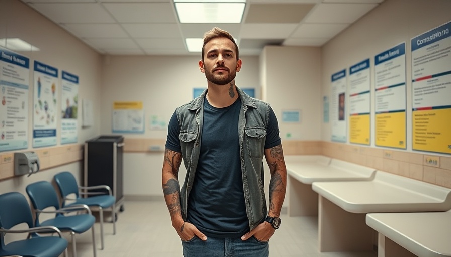 Supervised Drug Consumption Room with a man standing in a clean, organized setting.