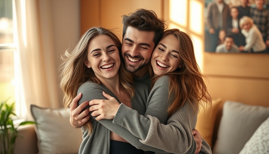 Education and success; two people hugging in a warmly lit room.