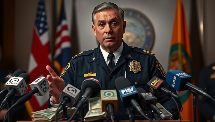 Florida drug trafficking press conference with law enforcement.