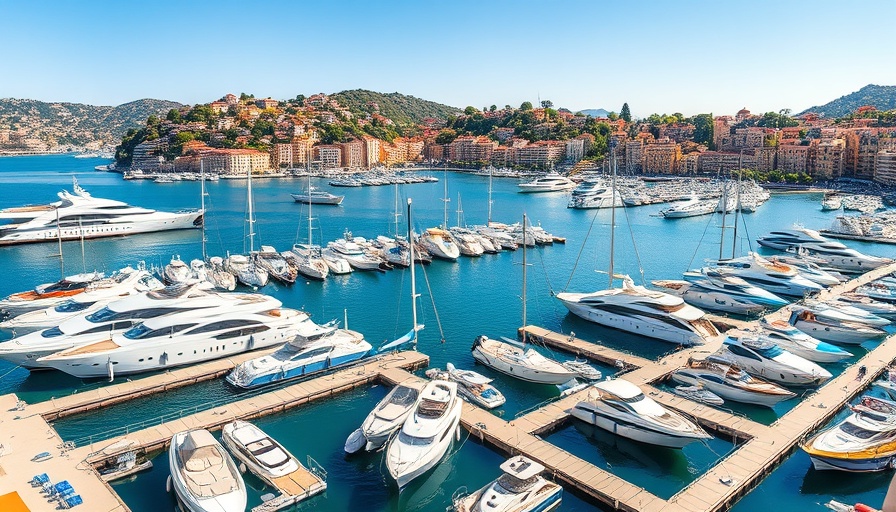 Luxurious marina in Monaco with stunning yachts.