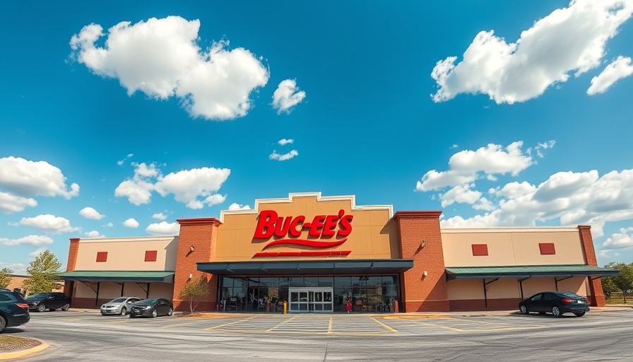 Buc-ee's store in Florida, showcasing expansive facade and parking.