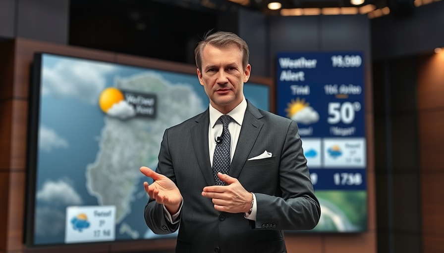 Severe Weather Alert in South Florida displayed on a weather report screen.