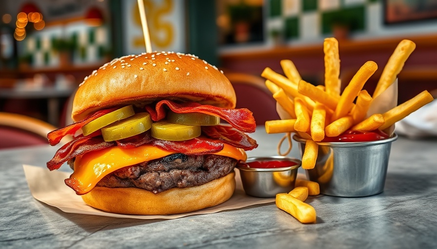Ravish Kitchen Lantana cheeseburger and fries.