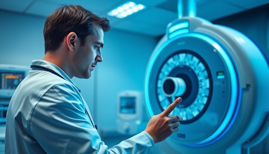 Medical professional with imaging machine discussing early detection breast cancer.