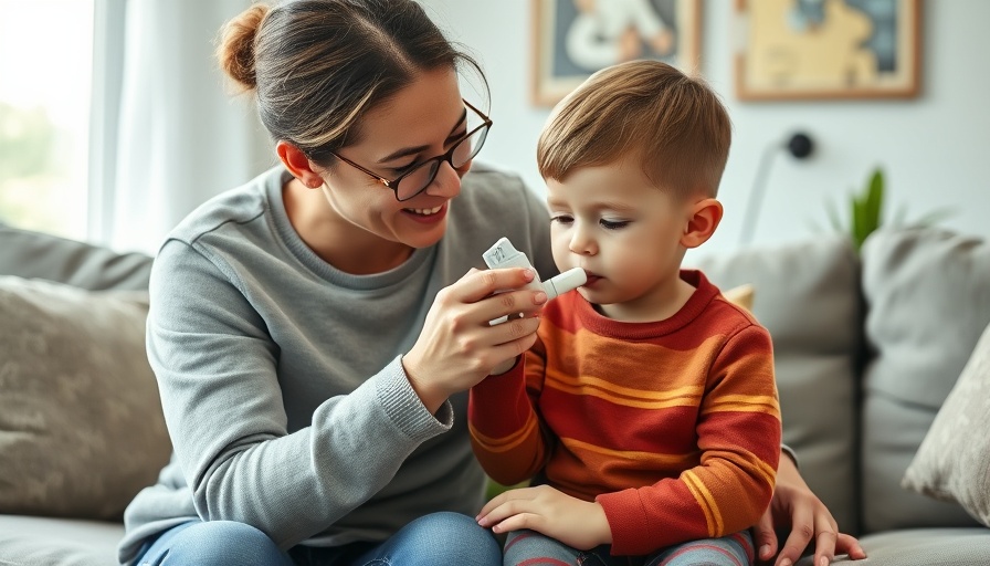 Asthma treatment in children at home with parent assistance