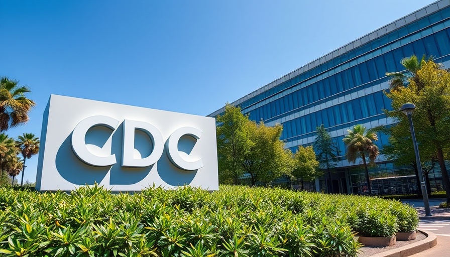 CDC headquarters sign with clear sky, related to COVID-19 vaccine recommendations.