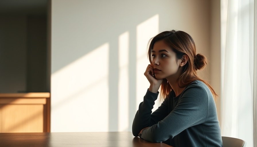 Contemplative young woman reflecting on addiction and mental health.