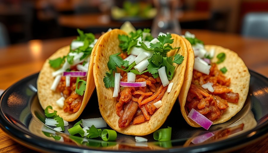 Casa Monarca tacos with cilantro and onions, vibrant and delicious.