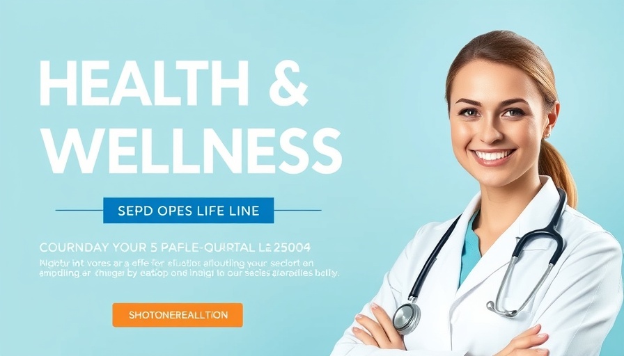 Health and wellness event poster featuring a doctor promoting a live session.