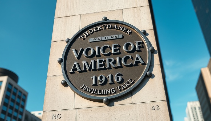 Voice of America plaque, emblematic building, Voice of America Job Cuts