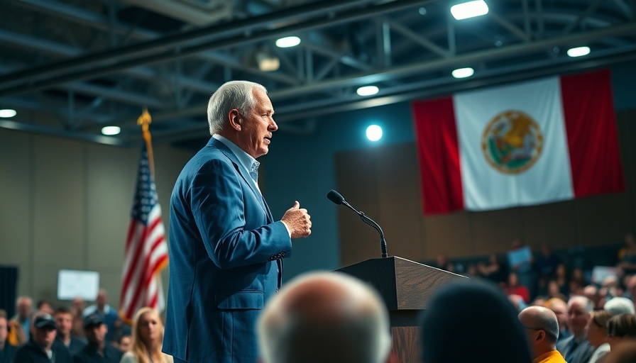 Florida Governor Candidate Byron Donalds at a rally, addressing a crowd.