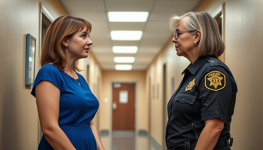 Miami-Dade Sheriff Female Leadership discussion, two women conversing.