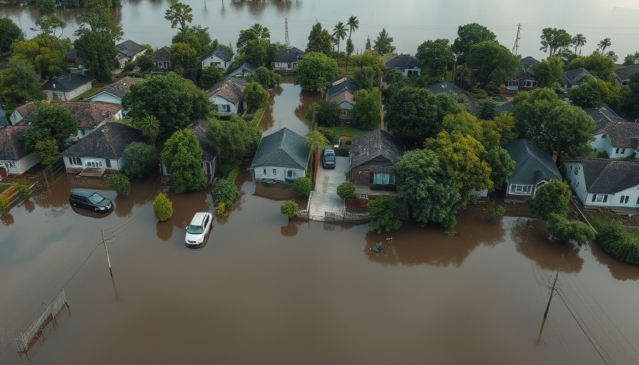 Volusia County hurricane preparations: aerial shot of flooding.