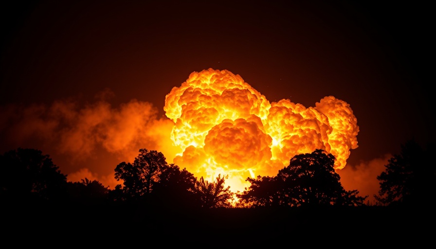 Dramatic explosion at night related to Mossad strikes in Iran.