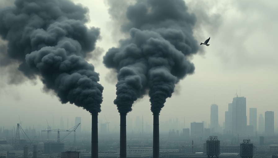 Industrial skyline with smoke in Tehran, Israel orders evacuation context.