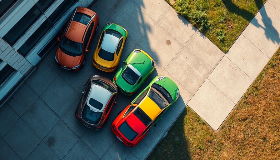 Aerial view of parked cars near building during Miami-Dade shooting investigation.
