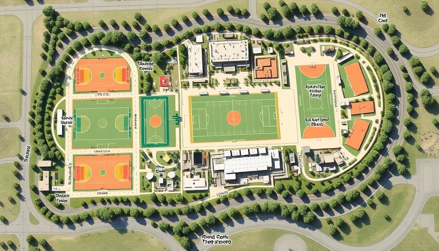 Map of proposed Marion County Sports Complex facilities.