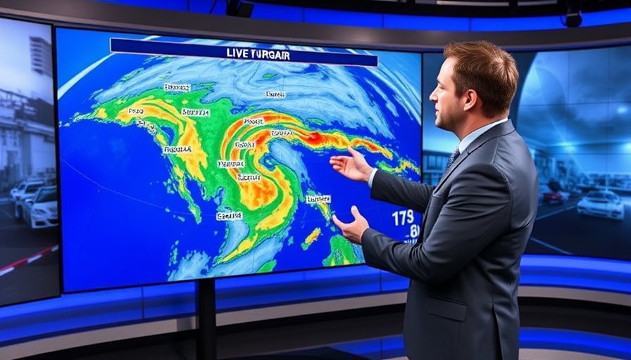 Orlando Weather Updates: meteorologist presenting storm radar.