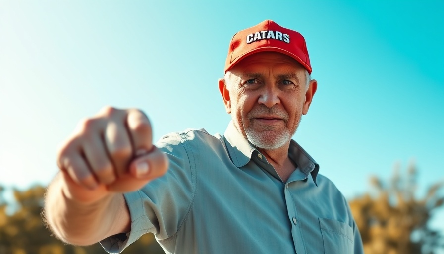 Man in red cap making a fist outdoors, US airstrikes on Iran context.