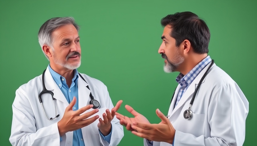 Medical professional on asthma treatment in green background.