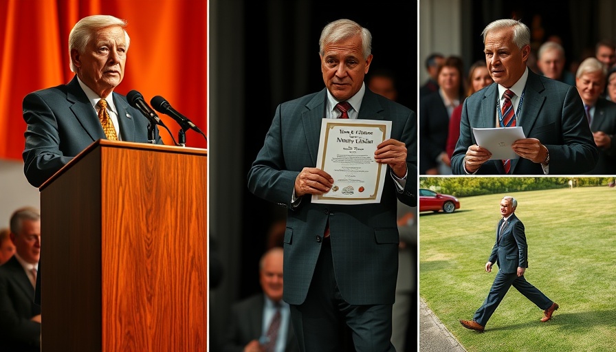 Collage showing a figure's media presence and award display related to Affirmative Action and Nobel Prize Controversy.