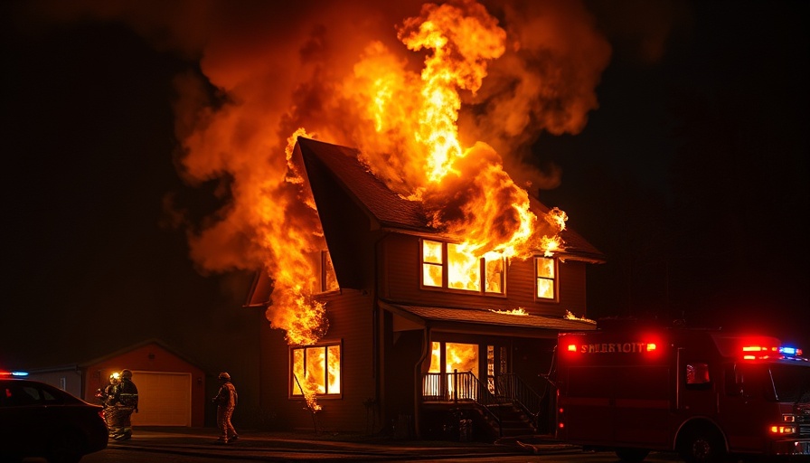 Orlando News: House engulfed in flames with responders present.
