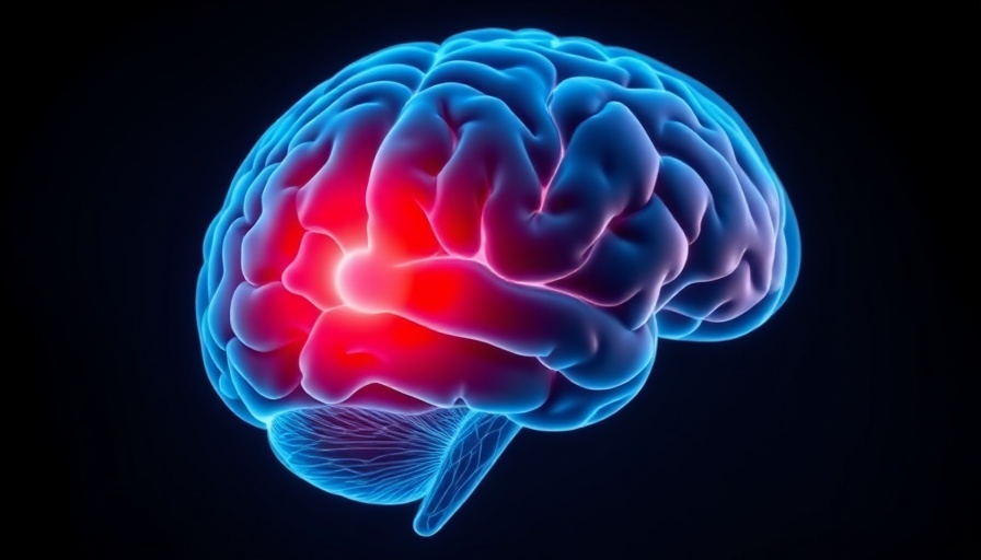 3D medical illustration highlighting a brain tumor, educational visual aid.