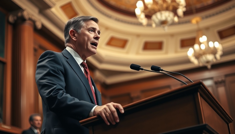 Congressman delivering speech against Trump's megabill