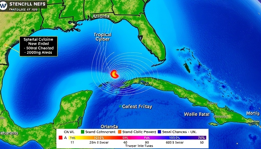 Orlando News weather map on potential tropical development.